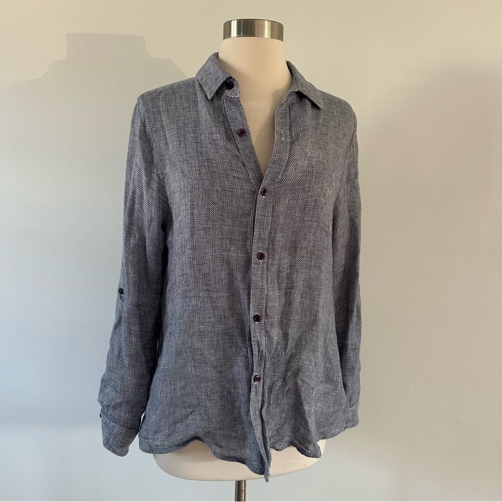 New Maven West 100% Linen Shirt XS Made In USA